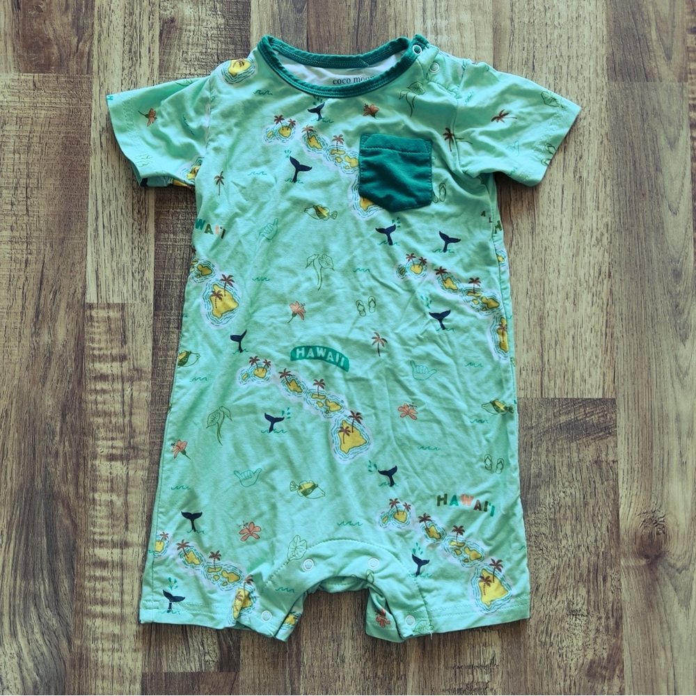 Coco Moon Hawaii Tropical Print Romper